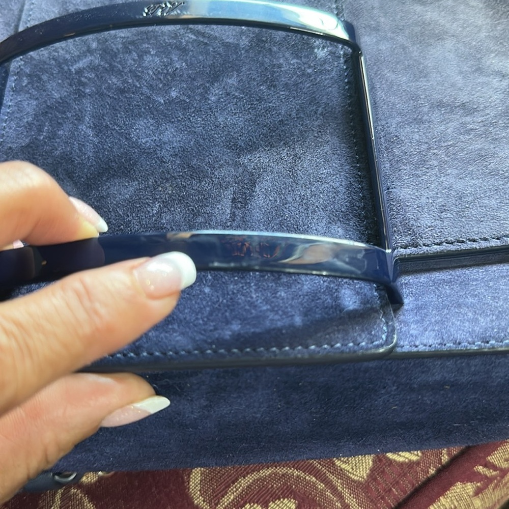Roger Vivier Suede Viv’ Choc Shoulder Bag - Picture 9 of 9